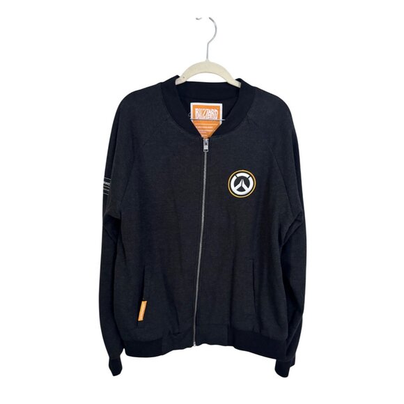 Overwatch fleece bomber jacket size L blizzard entertainment video game anime - Picture 1 of 5